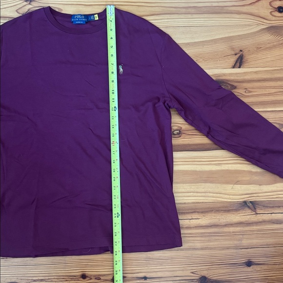 Polo by Ralph Lauren Men's Burgundy Long Sleeve Tee size Large EUC Soft Cotton - Picture 5 of 5